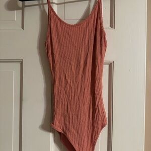 Forever 21 Ribbed Peach Bodysuit